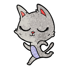 calm cartoon cat