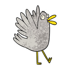 cartoon bird squawking