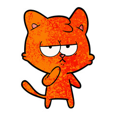 bored cartoon cat