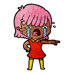 cartoon girl crying