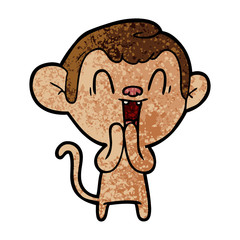 cartoon laughing monkey