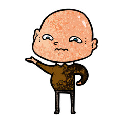 cartoon nervous man