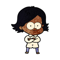 Obraz premium happy cartoon girl