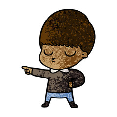 Obraz premium cartoon calm boy