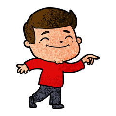 happy cartoon man
