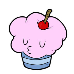 funny cartoon cupcake