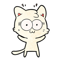 cartoon surprised cat