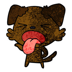 cartoon disgusted dog