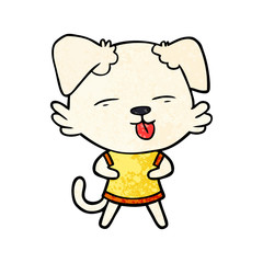 cartoon dog sticking out tongue