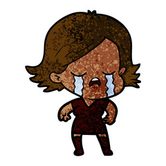 cartoon girl crying
