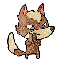 friendly cartoon wolf