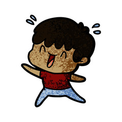 cartoon laughing boy
