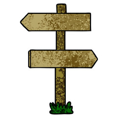 cartoon sign post