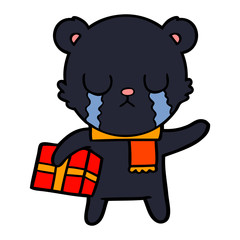 crying bear cartoon character