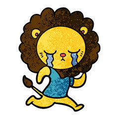 crying cartoon lion