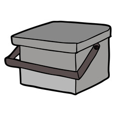cartoon tub with handle