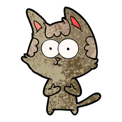 happy cartoon cat