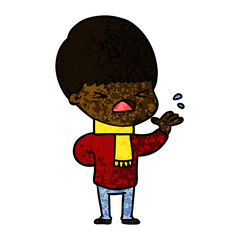 cartoon stressed man