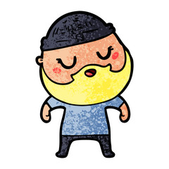 cute cartoon man with beard