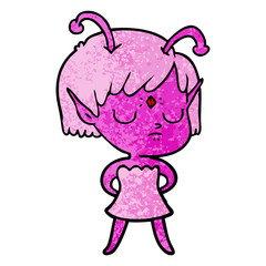 cartoon alien girl