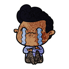 cartoon man crying