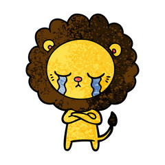 crying cartoon lion