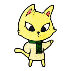 confused cartoon cat