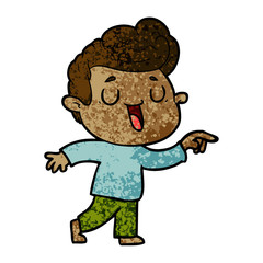 happy cartoon man