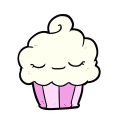 funny cartoon cupcake