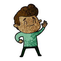 happy cartoon man