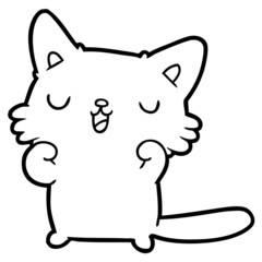 happy cartoon cat