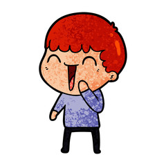 cartoon happy man