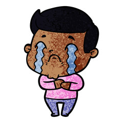 cartoon man crying