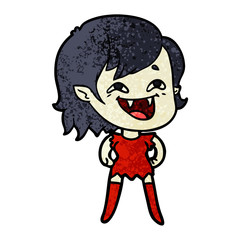 cartoon laughing vampire girl
