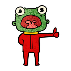 cartoon weird alien communicating