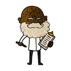 cartoon man with beard frowning