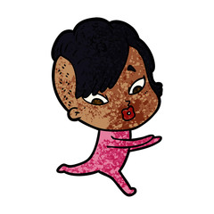cartoon surprised girl