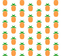 Vector illustration. Pineapple seamless pattern.