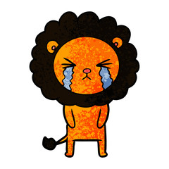 cartoon crying lion