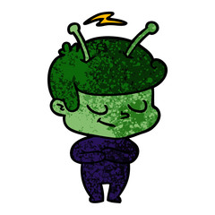 friendly cartoon spaceman