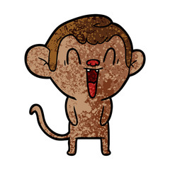cartoon laughing monkey