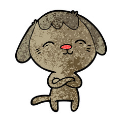 happy cartoon dog
