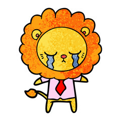 crying cartoon lion