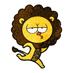 cartoon running lion