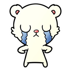 sad little polar bear cartoon