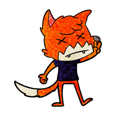cartoon dead fox