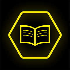 Neon Button Polygon - E-book