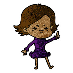 cartoon angry girl