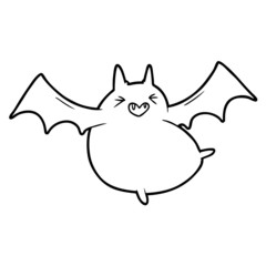 spooky cartoon bat