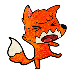 angry cartoon fox